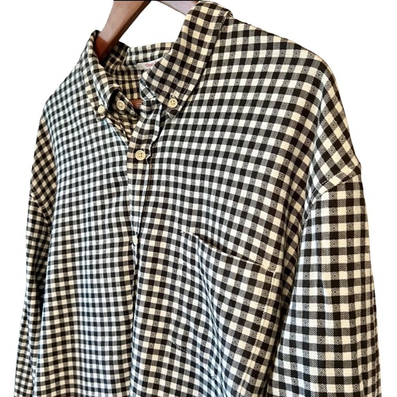 Lucky Brand Men’s Plaid Button Down Classic Fit Shirt Black White XXL 2XL Cotton - Picture 1 of 17